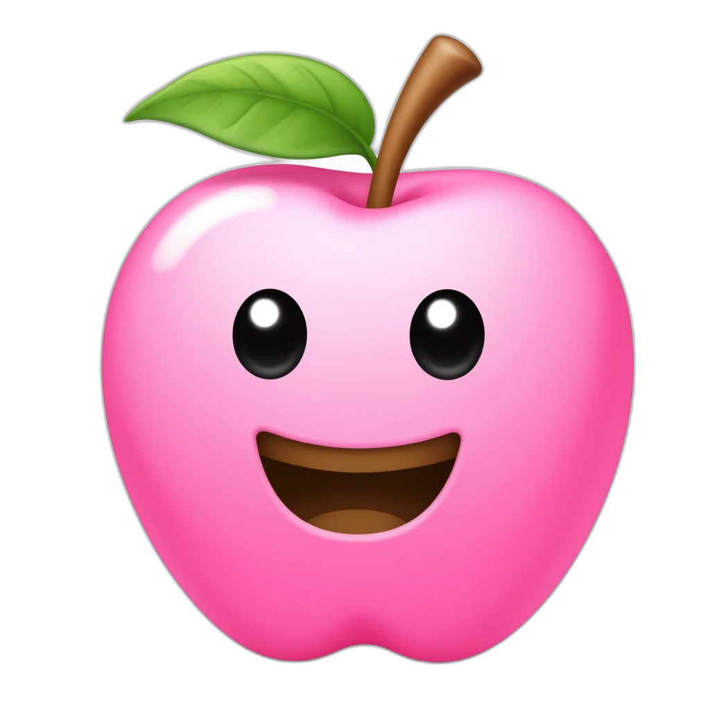 pink apple style emoji-emoji